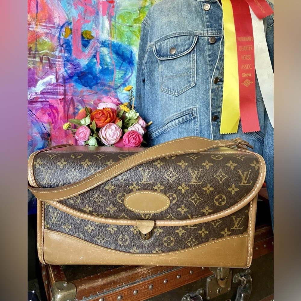 Rare Vintage LOUIS VUITTON Train Case Keepall Carry On Luxury Designer Luggage
